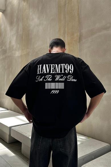 Siyah Havemt99 OUTPLENTY PREMİUM Oversize Tişört