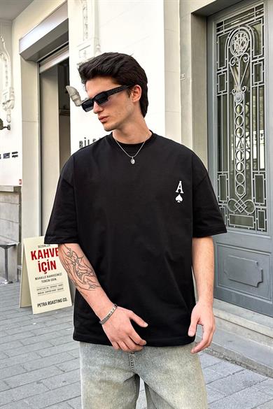 Siyah Joker Thief PM Oversize Tişört