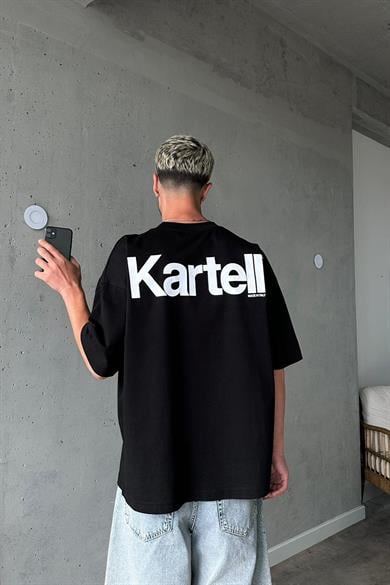 Siyah Kartell OUTPLENTY PREMİUM Oversize Tişört