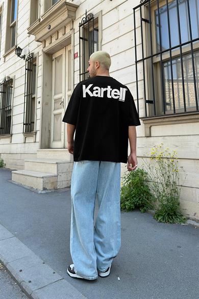 Siyah Kartell OUTPLENTY PREMİUM Oversize Tişört