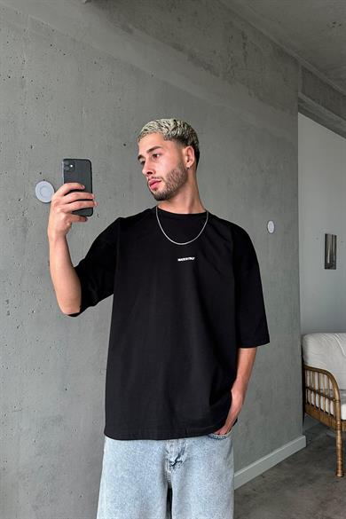 Siyah Kartell OUTPLENTY PREMİUM Oversize Tişört
