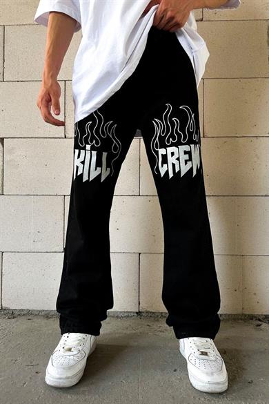 Siyah Kill Crew Baggy Pantolon