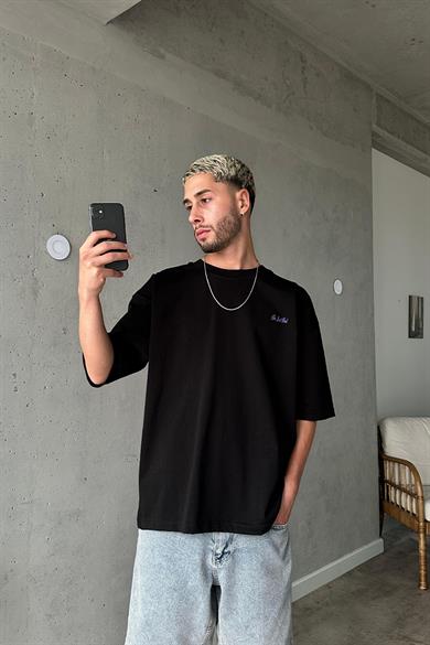 Siyah Last Peak OUTPLENTY PREMİUM Oversize Tişört