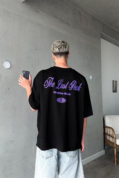 Siyah Last Peak OUTPLENTY PREMİUM Oversize Tişört
