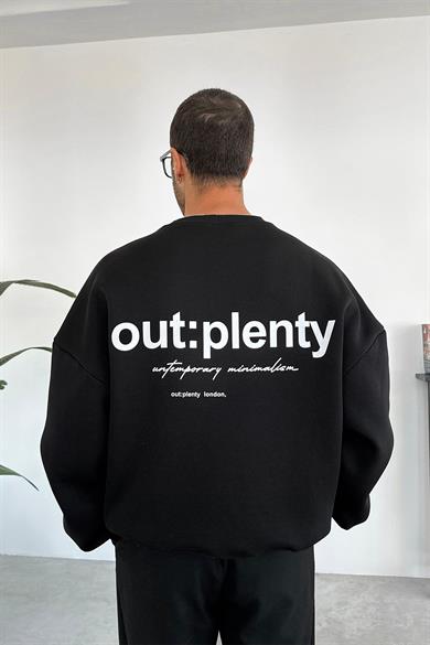 Siyah Minimalism Oversize Sweatshirt