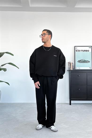 Siyah Minimalism Oversize Sweatshirt