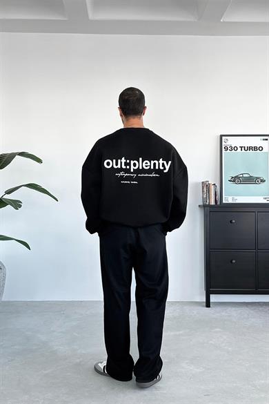 Siyah Minimalism Oversize Sweatshirt