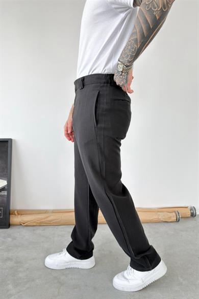 Siyah Modal Kumaş Baggy Pantolon