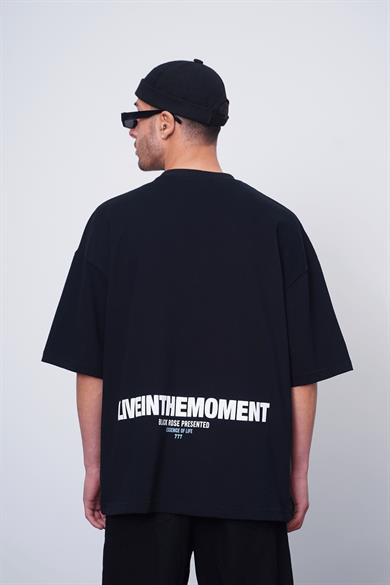 Siyah Moment EE Oversize Tişört