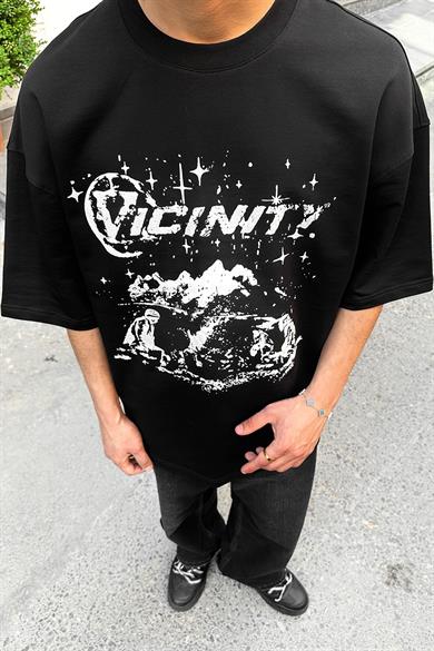 Siyah Mountain DL Oversize Tişört