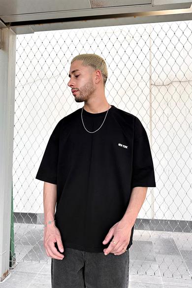 Siyah New York OUTPLENTY PREMİUM Oversize Tişört