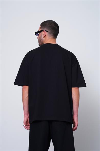 Siyah Passion Nakış Detay PM Oversize Tişört