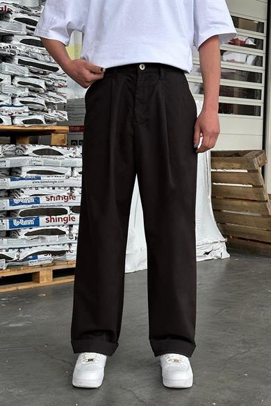 Siyah Pile Detay 53 GD Gabardin Pantolon