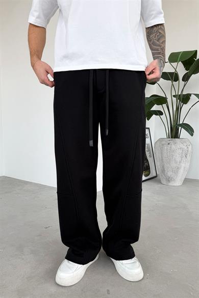 Siyah Premium Patch Detay Baggy Eşofman