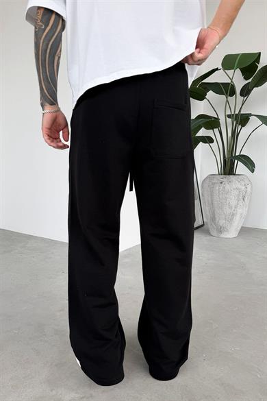 Siyah Premium Patch Detay Baggy Eşofman