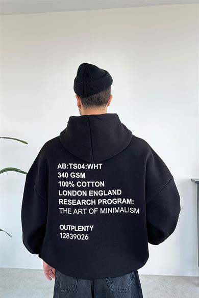 Siyah Research Oversize Sweatshirt