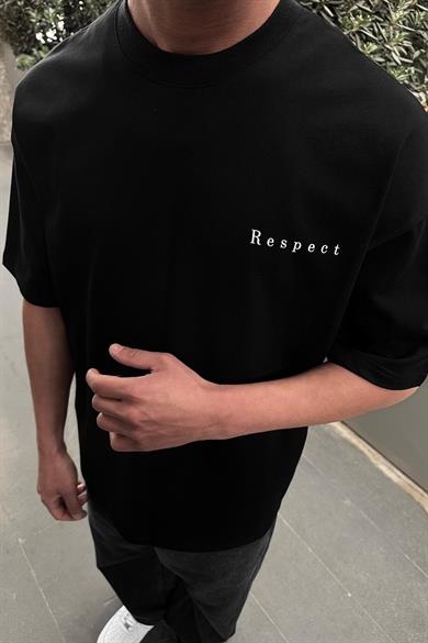 Siyah Respect PM Oversize Tişört