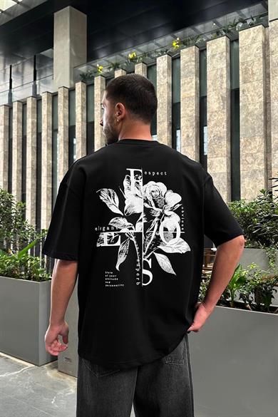 Siyah Respect PM Oversize Tişört