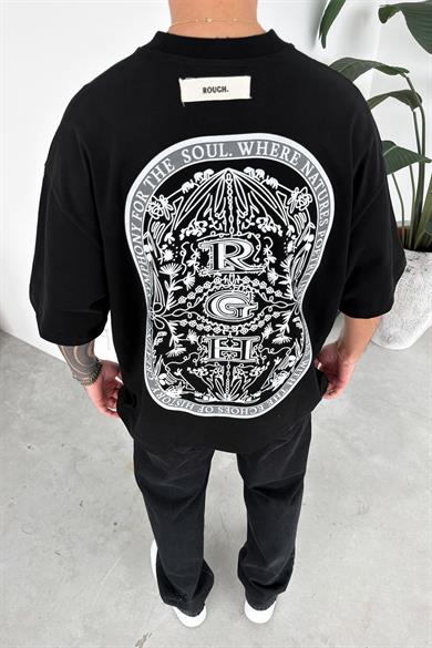 Siyah RGH Sırt Baskılı Premium Oversize Tişört