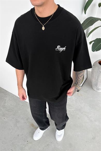 Siyah RGH Sırt Baskılı Premium Oversize Tişört