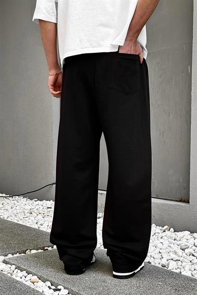 Siyah Rhude OUTPLENTY PREMİUM Paçası Ayarlanabilir Baggy Eşofman