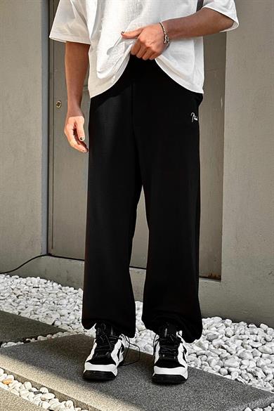 Siyah Rhude OUTPLENTY PREMİUM Paçası Ayarlanabilir Baggy Eşofman