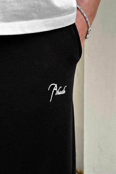 Siyah Rhude OUTPLENTY PREMİUM Paçası Ayarlanabilir Baggy Eşofman