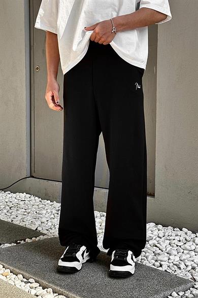 Siyah Rhude OUTPLENTY PREMİUM Paçası Ayarlanabilir Baggy Eşofman