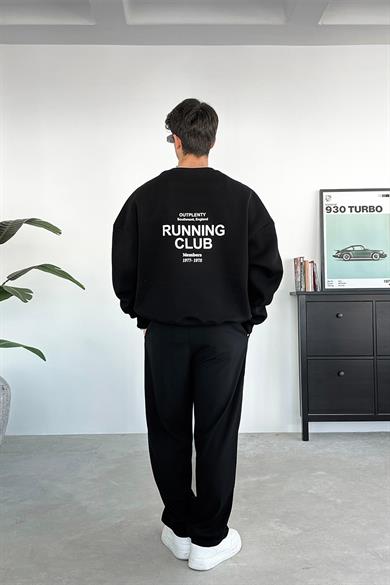 Siyah Running Club Oversize Sweatshirt