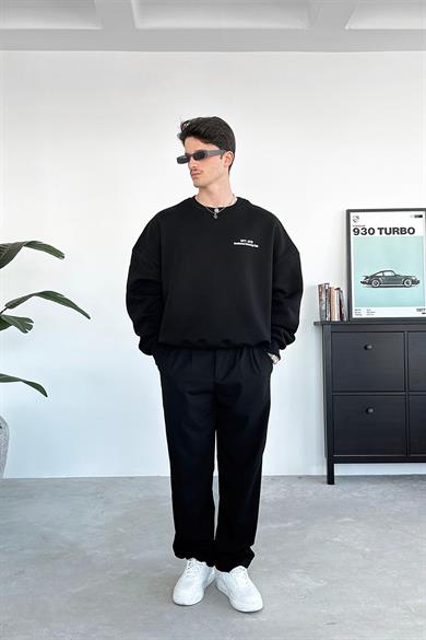 Siyah Running Club Oversize Sweatshirt