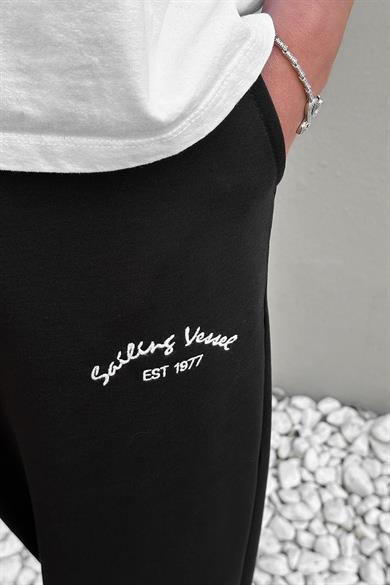 Siyah Sailing OUTPLENTY PREMİUM Paçası Ayarlanabilir Baggy Eşofman