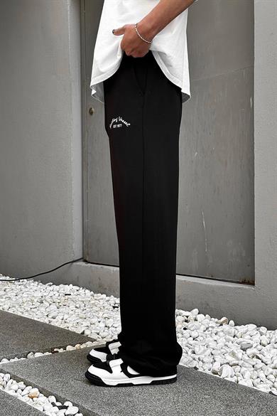 Siyah Sailing OUTPLENTY PREMİUM Paçası Ayarlanabilir Baggy Eşofman