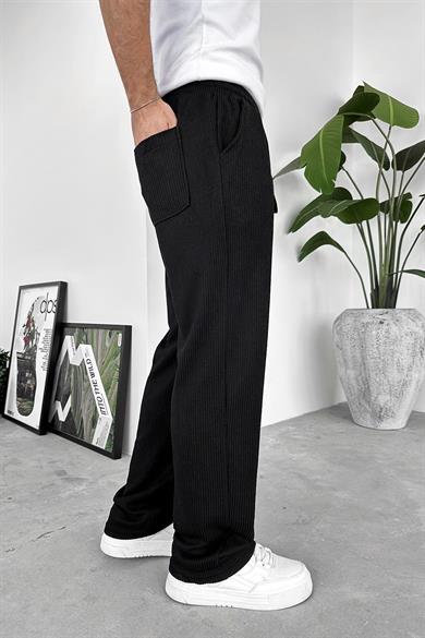 Siyah Sandy Comfort Baggy Pantolon