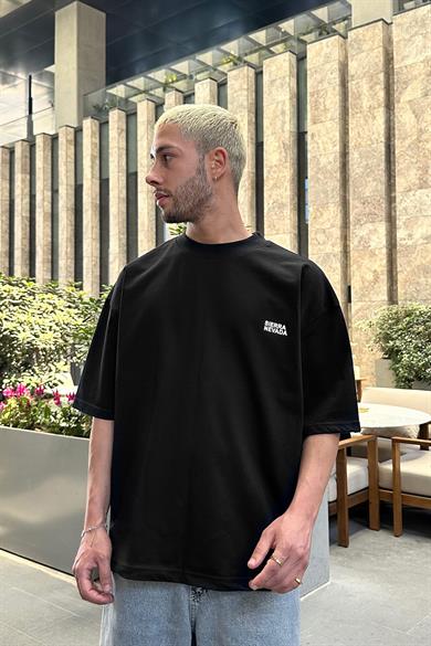 Siyah Sierra Nevada OUTPLENTY PREMİUM Oversize Tişört