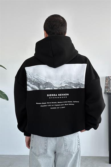 Siyah Sierra Nevada Oversize Sweatshirt