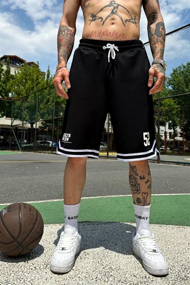Siyah Siyah Nyc Brooklyn Relaxed Fit Şort