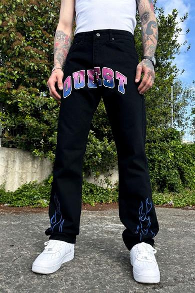 Siyah Siyah Quest Baggy Pantolon
