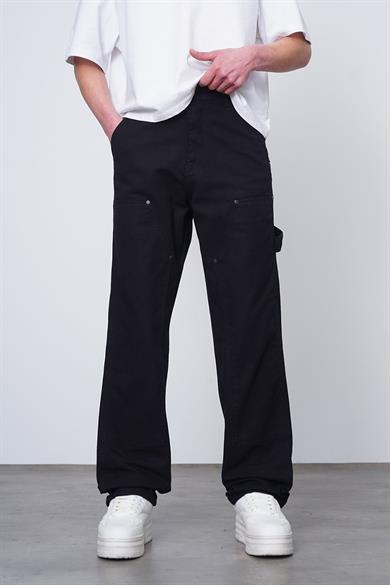 Siyah Siyah Tasarım 03A DL Baggy Pantolon