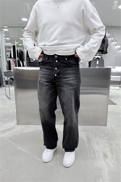 Siyah Soft Degrade Premium Baggy Pantolon