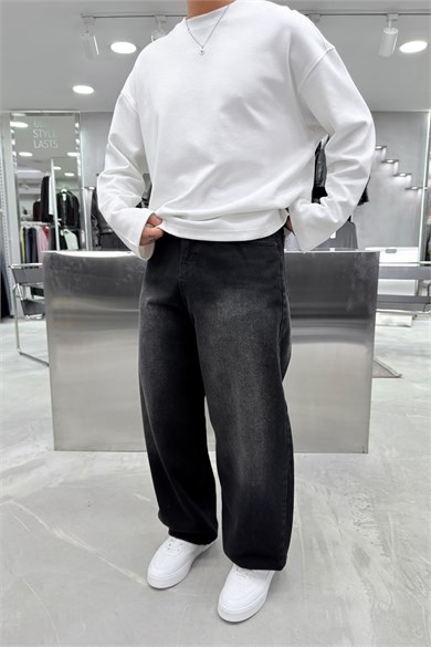 Siyah Soft Degrade Premium Süper Baggy Pantolon