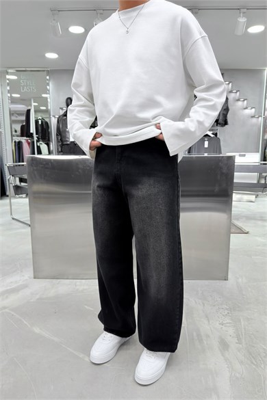 Siyah Soft Degrade Premium Süper Baggy Pantolon