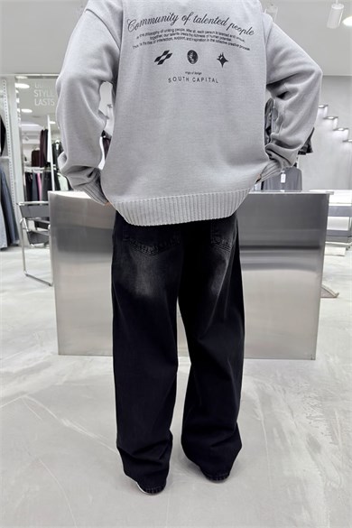 Siyah Soft Degrade Premium Süper Baggy Pantolon