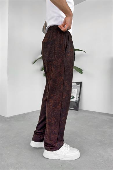 Siyah Soft Fit Batik Desen Baggy Pantolon