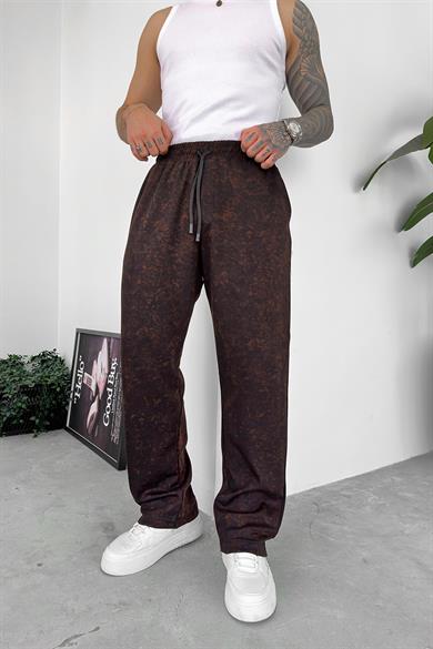 Siyah Soft Fit Batik Desen Baggy Pantolon