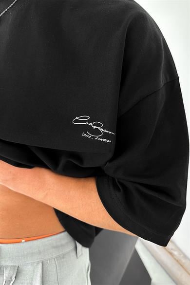 Siyah Solio OUTPLENTY PREMİUM Oversize Tişört