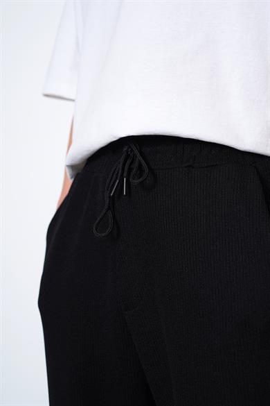 Siyah Su Yeşili Fitilli Beli Lastikli B8 MH Baggy Pantolon