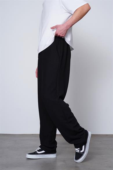 Siyah Su Yeşili Fitilli Beli Lastikli B8 MH Baggy Pantolon