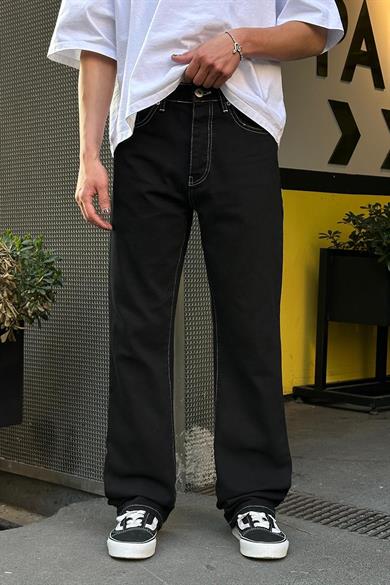 Siyah Ters Dikişli 019 GD Baggy Pantolon