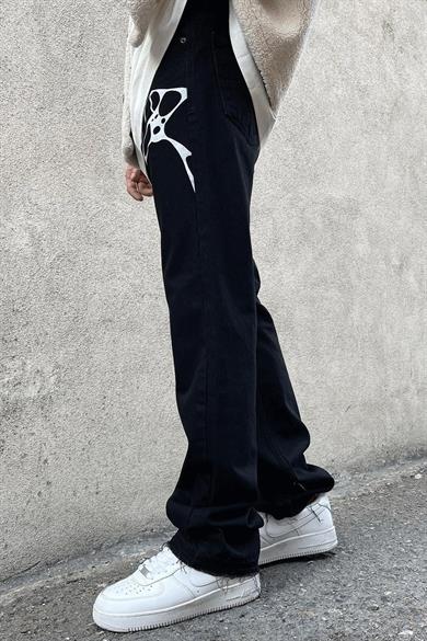 Siyah Undertrap Siyah Loose Fit Jean