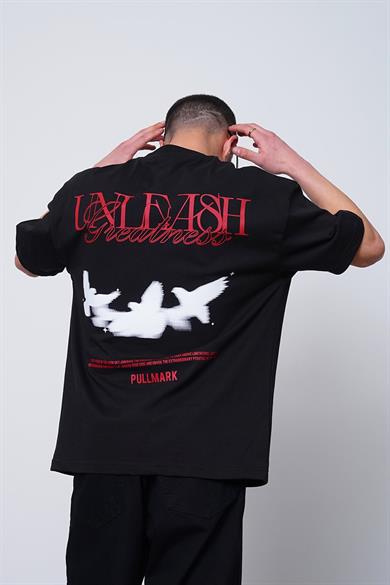 Siyah Unleash PM Oversize Tişört